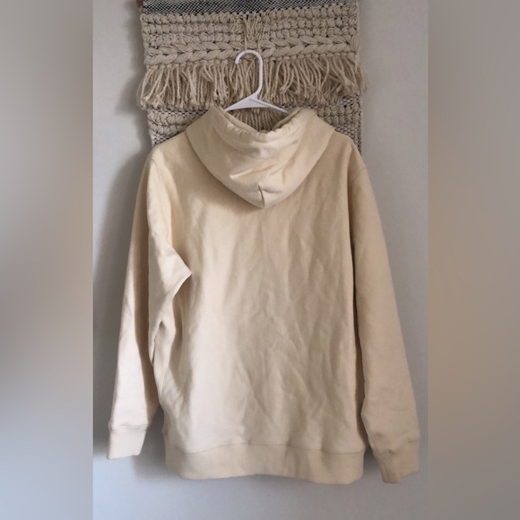 Teddy Fresh Classic Pigment Dyed Hoodie Pullover Sweatshirt Cream Mens Medium - Picture 4 of 4